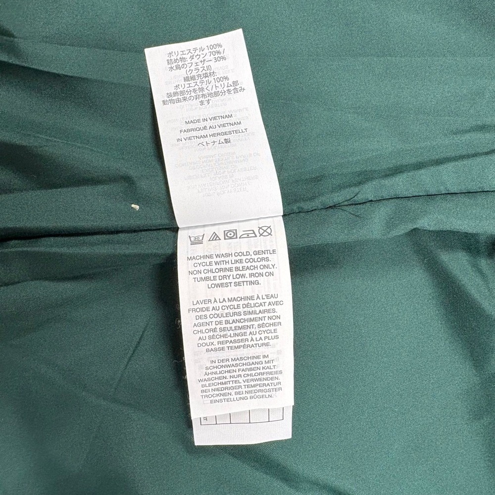 J.Crew Quilted Down Puffer Vest Womens XXS Green Brown Heritage Preppy - Picture 12 of 16